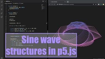 Sine wave structures in p5.js | Coding Project #1