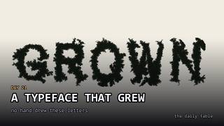 GROWN - a typeface grown not drawn four free fonts