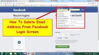 How To Delete Email Address From Facebook Login Screen