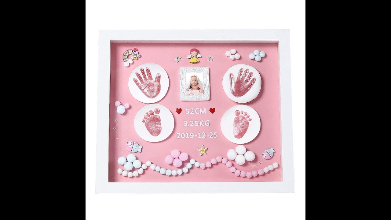 Babies Bloom DIY Baby Clay Handprint Footprint Keepsake Maker Kit with LED Lights