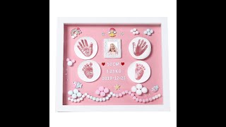 Babies Bloom DIY Baby Clay Handprint Footprint Keepsake Maker Kit with LED Lights