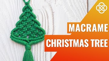 Macrame Christmas tree tutorial | Macrame diy | Macrame Christmas tree ornament pattern