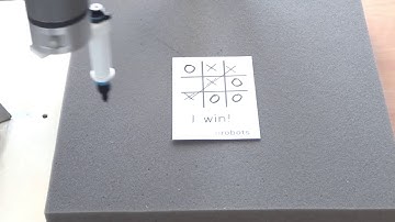 Robot playing Tictactoe.