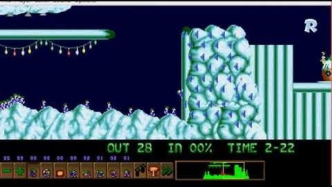 Lemmings Custom Level: The christmas rush