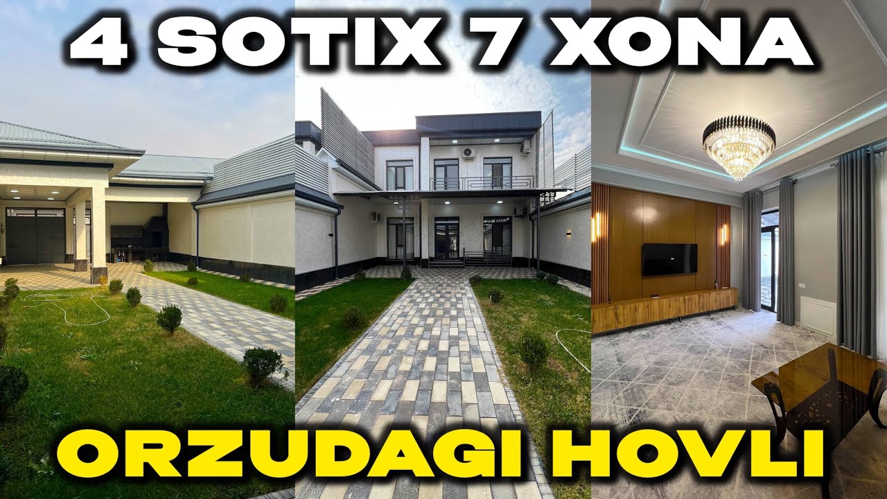 Bir kun biz ham shunday uylar olamiz🤲 🌳 4 sotix 7 xona 📍3 qahramon Parvoz ☎️99-790-80-45 #uybozor 