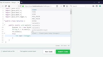 Day 16: Exceptions - String to Integer | HackerRank | JAVA