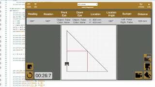 How to find the length of the side of the largest square from a right angled triangle? - VEXCode VR