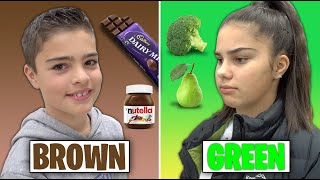 Eating Only ONE Color of Food for 24 Hours Challenge | Grace's Room