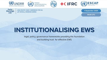 AP EW4ALL Webinar Series: Institutionalising EWS Recording