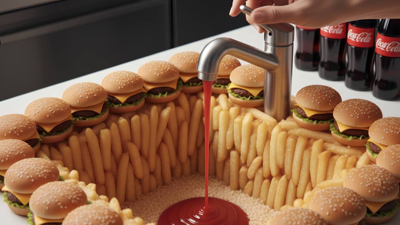 Which Sink Would You Wash Your Hands In 🎧 | AI ASMR 🥝🍏🍟🍕🍔🌭 Pt.7