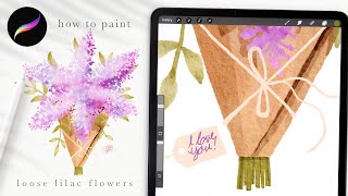 let's paint watercolor lilac in Procreate // FREE BRUSHES Procreate tips and tricks for beginners