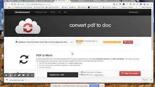 Convert a PDF with Cloud Convert screenshot 3