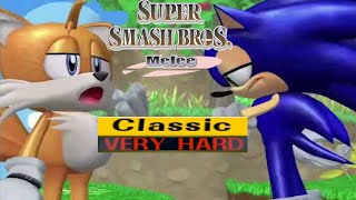 Super Smash Bros. Melee - Clic Mode Gameplay With Tails Very Hard