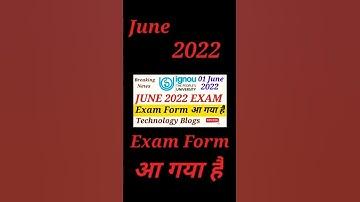 IGNOU June 2022 Exam Form Released || Ignou update || WhatsApp status || Ignou exam Form kaise bhare