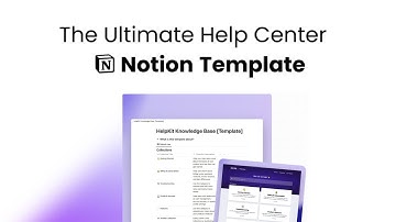 Free Notion Knowledge Base Template For Your Company
