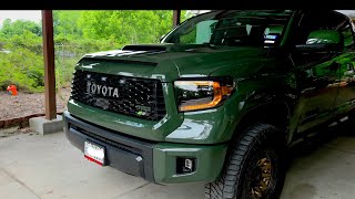 Morimoto Xb2S Amber Drl Headlights On My Armygreen Tundra Trd Pro