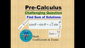 Challenging Pre-Calc. Q. (Nice Trigonometric Equation)
