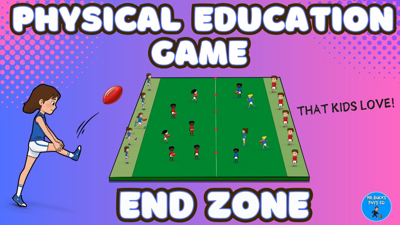 Physical Education Game: End Zone. A Fun Invasion-Style Activity for Your Next PE Lesson