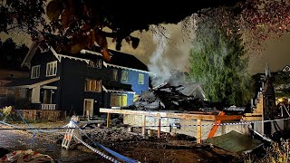 2-alarm fire causes home under construction to collapse in NE Portland