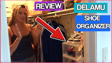 Shoe Organizer, 6 Pack Shoe Box Clear Plastic Stackable, Shoes Storage Boxes, Drop Front Shoe Organi