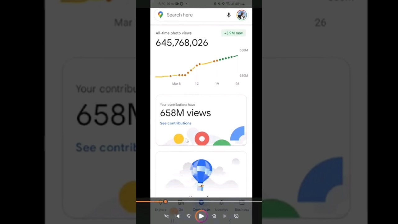 I'm a Google Local Guide with 658 million views 