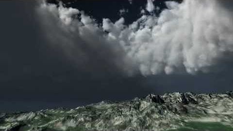 Vue 8 Landscape flyover  (& into the clouds)