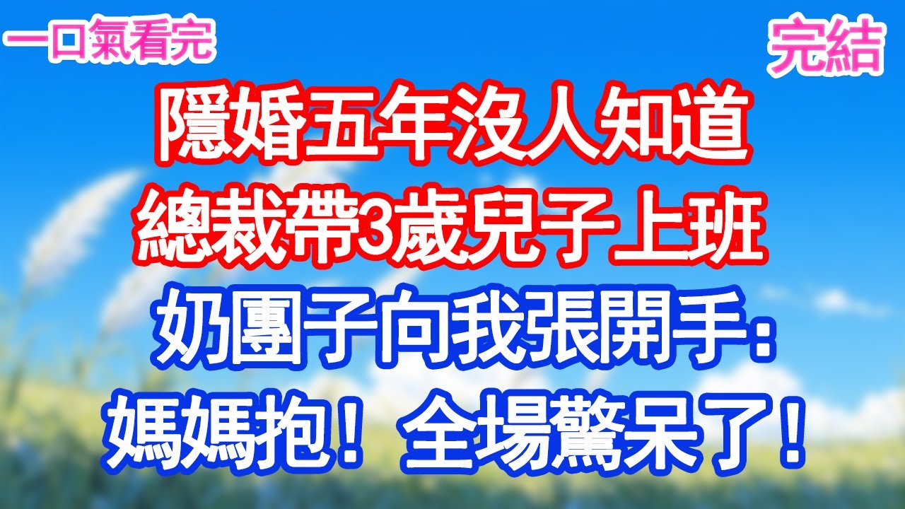 隱婚五年沒人知道，某天總裁帶著3歲兒子上班，奶團子向我張開手：媽媽抱！全場驚呆了！#愛情#甜寵文#爽文#故事分享 