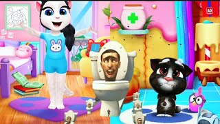 My Talking Tom & Angela Is Skibidi Toilet Green Screen Episode 62