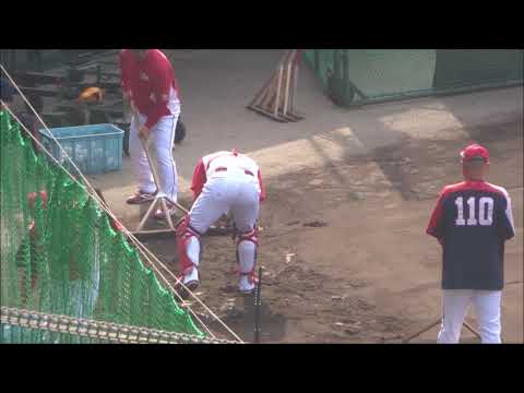 広島東洋カープ秋季キャンプ2019/磯村嘉孝捕手がしごかれてました