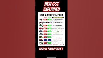 New GST explained in Automobile Category #tax #gst #cars #taxes #gst2 #newgst