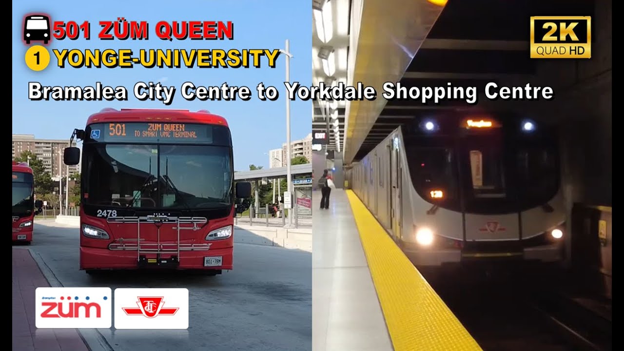 TTC & Brampton Transit POV Walk: Bramalea City Centre to Yorkdale Shopping Centre Via VMC Station
