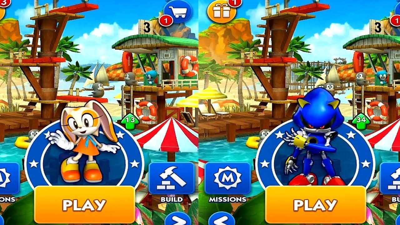 Sonic Dash CREAM VS METAL SONIC Android iPad iOS Gameplay