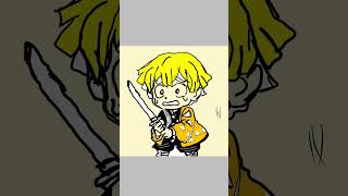 zeinustu chan in demon slayer #anime #manga #art #zenitsu #demonslayer #weeb #fanartanime #chibi
