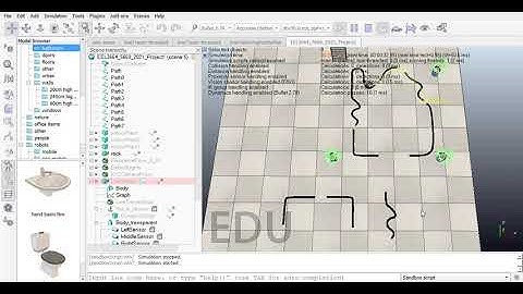 CoppeliaSim Edu Software Robot Line Following Simulation