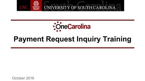 Payment Request Inquiry Training Video
