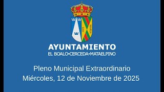Pleno Municipal Extraordinario  12 de Noviembre de 2025