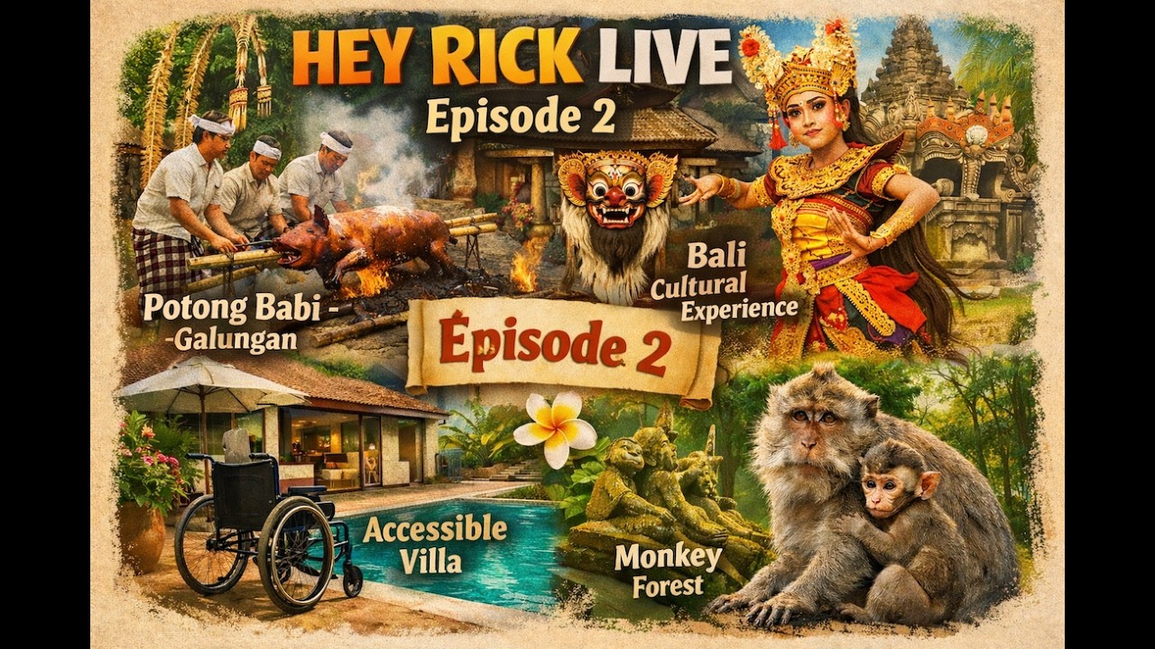 HEY RICK LIVE EP 2 | Balinese Culture, Potong Babi, Accessible Villas & Monkey Forest