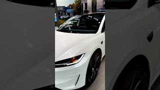 2025 Tesla Model 3 Exterior Side Profile Pearl White Multicoat Color Option