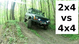 2x4 and 4x4 mud drive Jeep Cherokee XJ