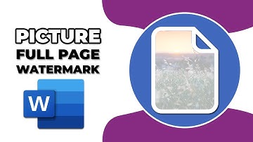 How to make a picture full page watermark in Word