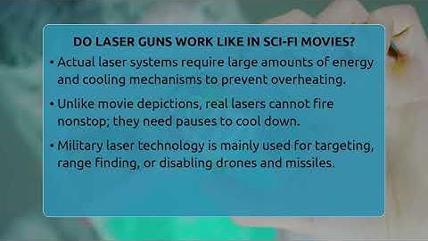 Do Laser Guns Work Like In Sci-fi Movies? - The SciFi Reel