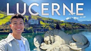 Train from Zurich to LUCERNE, SWITZERLAND!! 🇨🇭 (U.S. Air Force Flight Attendant VLOG)