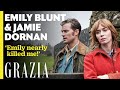 'Emily Nearly Killed Me!': Jamie Dornan & Emily Blunt On Wild Mountain Thyme & Stanley Tucci