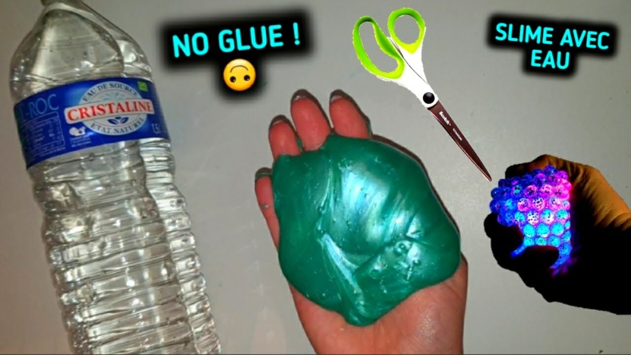 SLIME SANS COLLE AVEC DE L'EAU ( CA MARCHE SUPER BIEN ! ) NO FAKE / NO