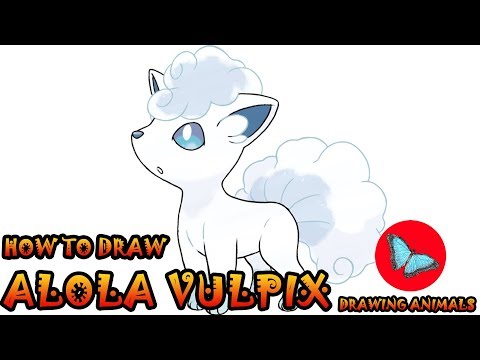 How To Draw Alola Vulpix From Pokemon | Drawing Animals