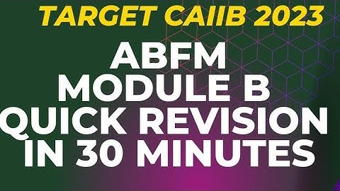 REVISE ABFM MODULE B IN 30 MINUTES ||  PLS WHATSAPP ON 8292857381