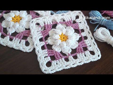 CROCHET EASY Crochet Square Flower Motif