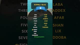 Learn Somali numbers from 1-10 #shorts