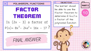 Factor Theorem [Example 5]