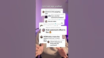Comment pop-up effect! Easy phone editing tutorial! #creativeedits